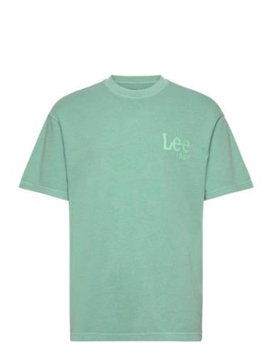 Loose Logo Tee Tops T-shirts Short-sleeved Blue Lee Jeans