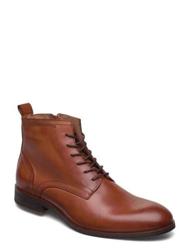 Biabyron Leather Lace Up Boot Nyörisaappaat Brown Bianco