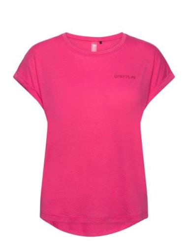 Onpfrei Logo Loose Ss Tee Sport T-shirts & Tops Short-sleeved Pink Onl...