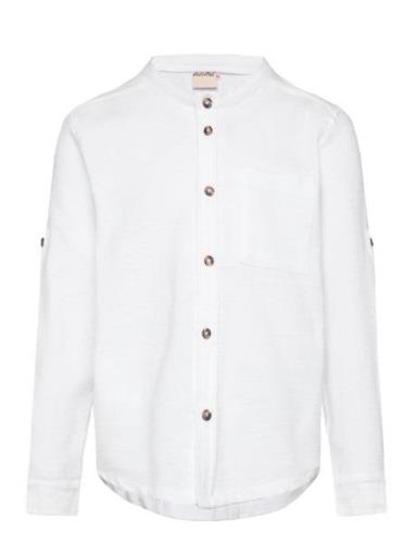 Shirt Ls Tops Shirts Long-sleeved Shirts White Minymo