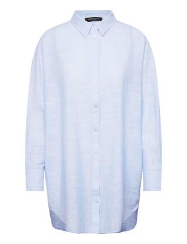 Juniperusbblong Shirt Tops Shirts Long-sleeved Blue Bruuns Bazaar