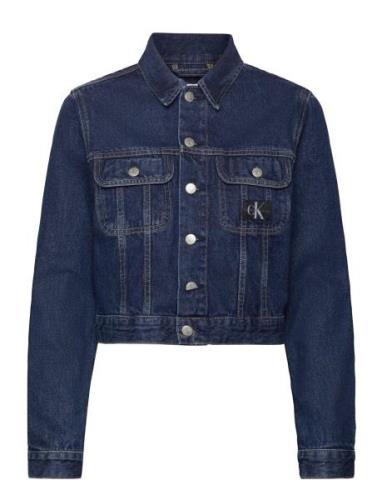Cropped 90S Denim Jacket Farkkutakki Denimtakki Blue Calvin Klein Jean...