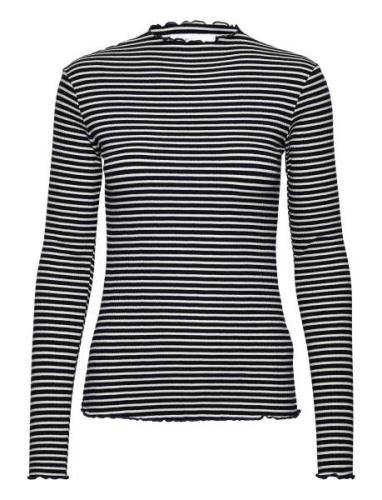 Candacekb Stripe Ls Tops T-shirts & Tops Long-sleeved Navy Karen By Si...