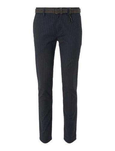 Structured Straight Chino Bottoms Trousers Chinos Navy Tom Tailor