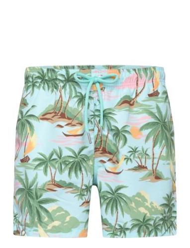 Hawaii Print Swim Shorts Uimashortsit Multi/patterned GANT