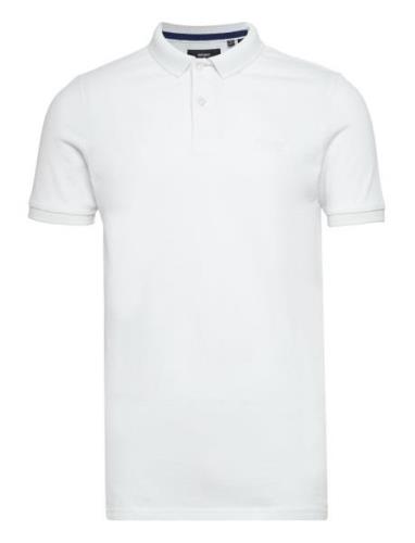 Classic Pique Polo Tops Polos Short-sleeved White Superdry