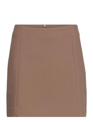 Slcorinne Short Skirt Lyhyt Hame Brown Soaked In Luxury