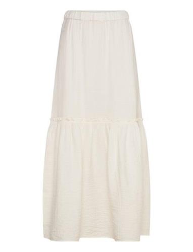 Skirt Andrea Pitkä Hame Cream Lindex