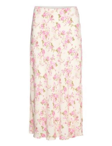 Floral Long Skirt Polvipituinen Hame Multi/patterned Mango