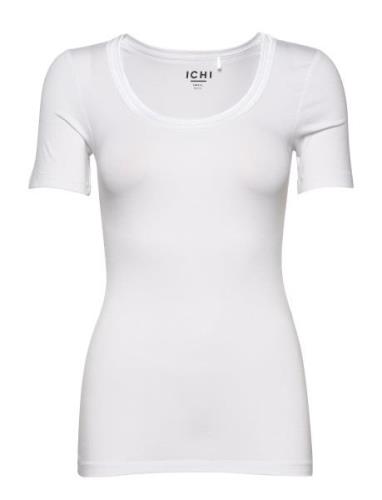 Ihzola Ss Tops T-shirts & Tops Short-sleeved White ICHI