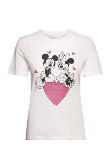 Onlmickey Life Reg S/S Valentine Top Jrs Tops T-shirts & Tops Short-sl...