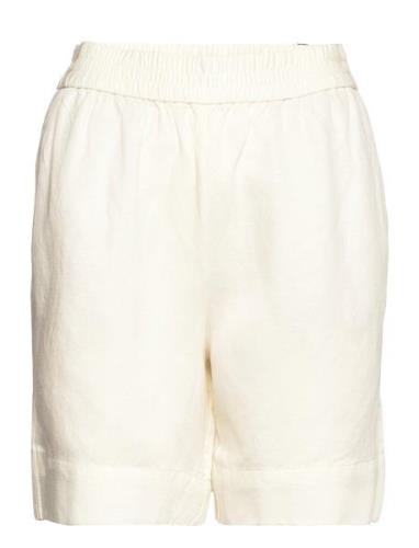 Linen Viscose Pull-On Shorts Bottoms Shorts Casual Shorts Cream GANT