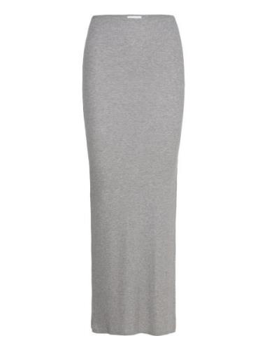 Perla Grey Melange Skirt Pitkä Hame Grey ALOHAS
