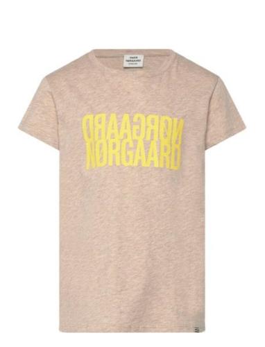 Single Organic Tuvina Tee Tops T-shirts Short-sleeved Beige Mads Nørga...