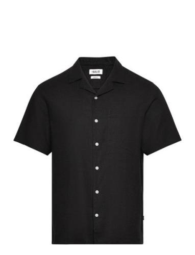 Sdallan Cuba Tops Shirts Short-sleeved Black Solid