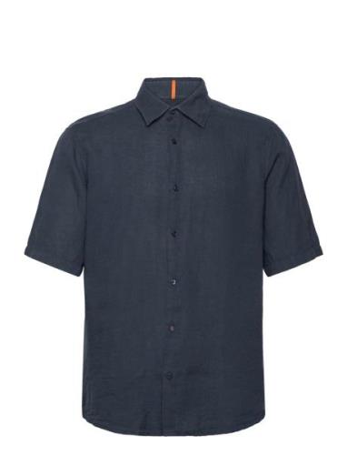 Rash_2 Tops Shirts Short-sleeved Blue BOSS