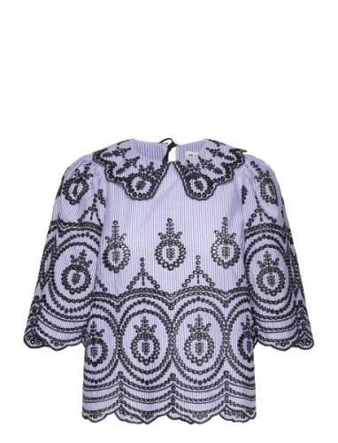 Ocho Tops Blouses Short-sleeved Multi/patterned Munthe