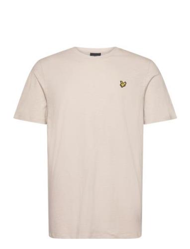 Slub T Shirt Tops T-shirts Short-sleeved Beige Lyle & Scott