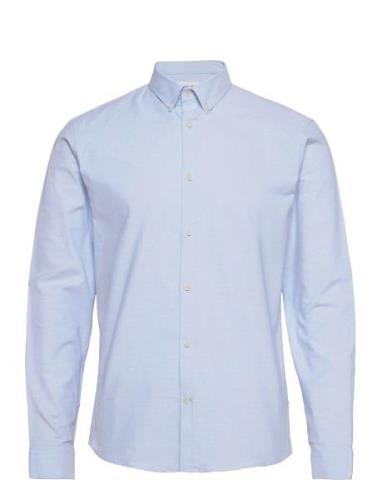 Yarn Dyed Oxford Superflex Shirt Tops Shirts Casual Blue Lindbergh