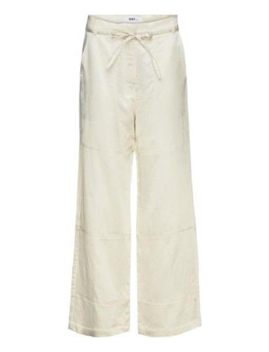 Dina - High Shine Blend Rd Bottoms Trousers Wide Leg Cream Day Birger ...