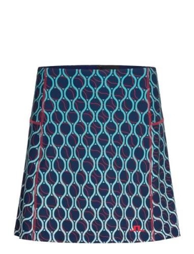 Kayla Skirt Print Lyhyt Hame Blue J. Lindeberg