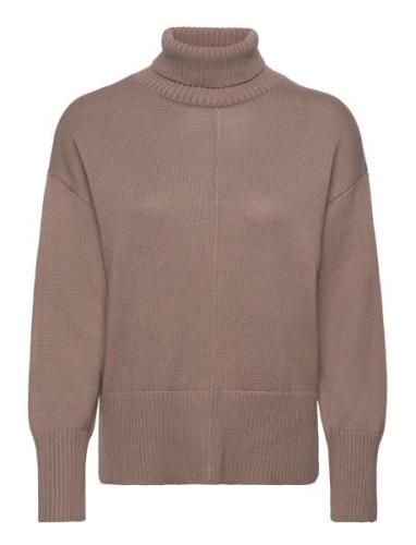 Lr-Elaine Tops Knitwear Turtleneck Brown Levete Room