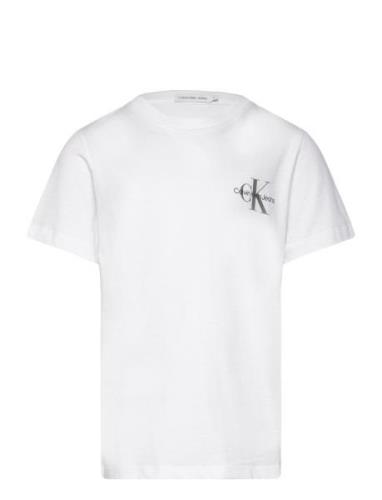 Chest Monogram T-Shirt Tops T-shirts Short-sleeved White Calvin Klein