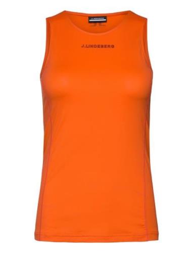 Tanice Top Tops T-shirts & Tops Sleeveless Orange J. Lindeberg