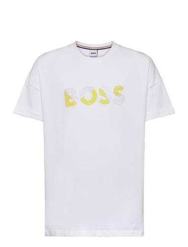 Short Sleeves Tee-Shirt Tops T-shirts Short-sleeved White BOSS