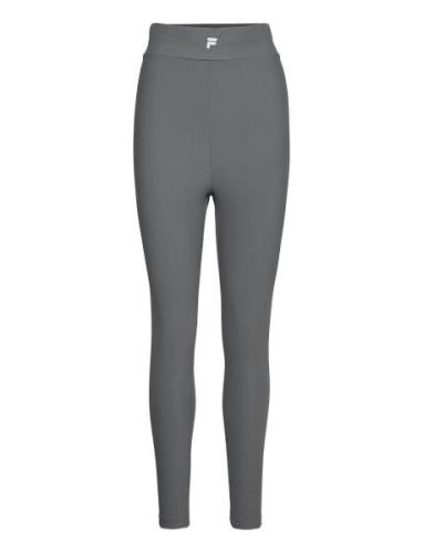 Cervia High Waist Leggings Sport Running-training Tights Grey FILA