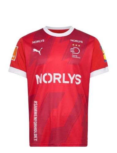 Dansk Håndbold Home Jersey Sport T-shirts Short-sleeved Red PUMA