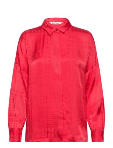 Sraida Shirt Tops Shirts Long-sleeved Red Soft Rebels