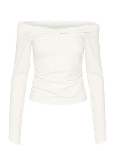 Inaragz Ls Knot Blouse Tops Blouses Long-sleeved White Gestuz