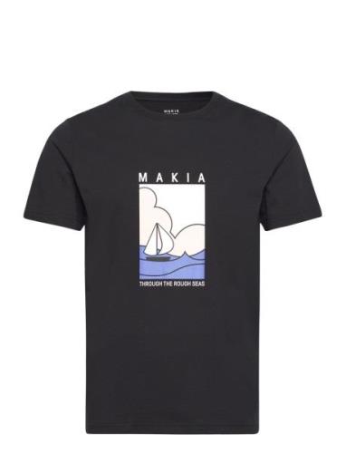 Sailaway T-Shirt Tops T-shirts Short-sleeved Black Makia