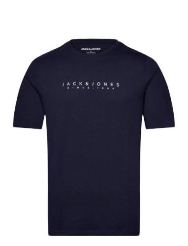 Jjsetra Tee Ss Crew Neck Tops T-shirts Short-sleeved Navy Jack & J S