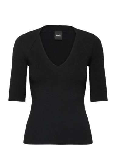 Fezania Tops T-shirts & Tops Short-sleeved Black BOSS