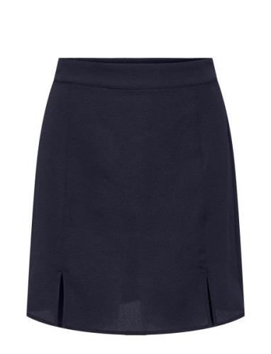 Onlnova Life Lux Taylor Slit Skirt Solid Lyhyt Hame Blue ONLY