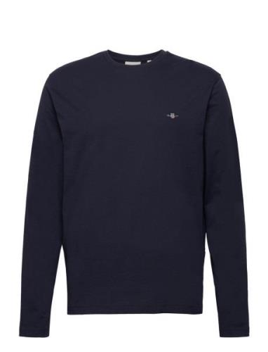 Reg Shield Ls T-Shirt Tops T-shirts Long-sleeved Navy GANT