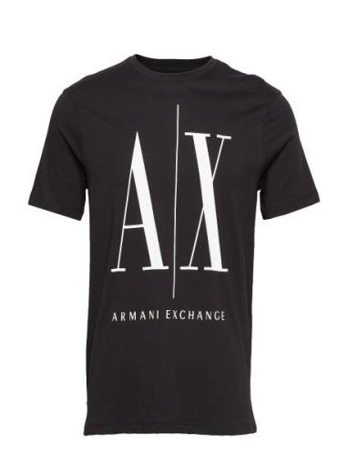 Man T-Shirt Tops T-shirts Short-sleeved Black Armani Exchange