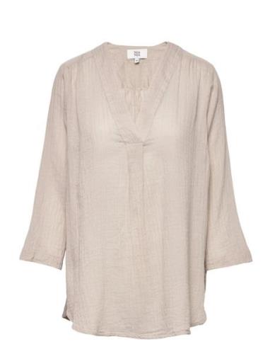 Blouse Tops Blouses Long-sleeved Beige Noa Noa