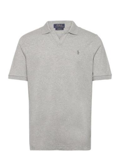 Classic Fit Stretch Mesh Polo Shirt Tops Polos Short-sleeved Grey Polo...