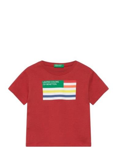 T-Shirt Tops T-shirts Short-sleeved Red United Colors Of Benetton