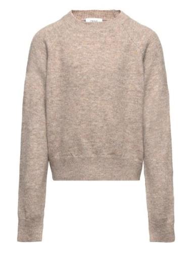 Iben Knit Tops Knitwear Pullovers Beige Grunt