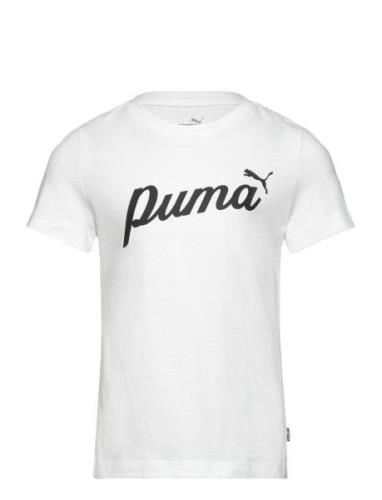 Ess+ Script Tee G Sport T-shirts Short-sleeved White PUMA