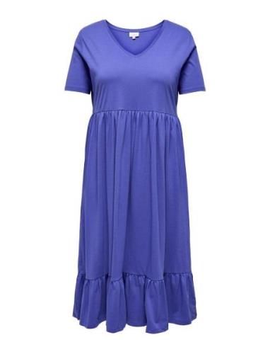 Carmay Life S/S Peplum Calf Dress Jrs Polvipituinen Mekko Blue ONLY Ca...