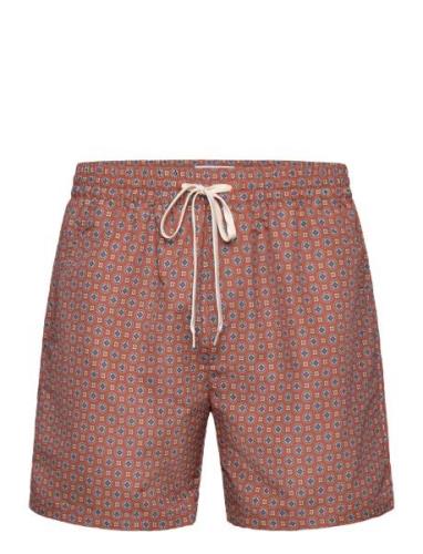 Stan Aop Swim Shorts 2.0 Uimashortsit Brown Les Deux