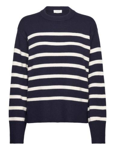 Lindsay New Knit Stripe Top Tops Knitwear Jumpers Navy NORR