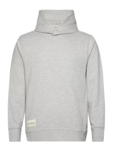 Akmelvin Hoodie Noos - Gots Tops Sweat-shirts & Hoodies Hoodies Grey A...