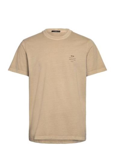Organic Neuw Band Tee Tops T-shirts Short-sleeved Beige NEUW