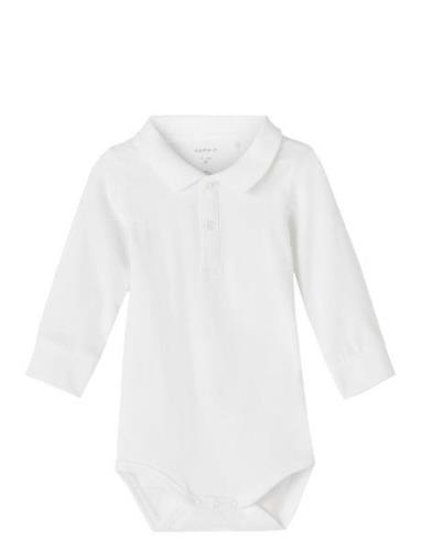 Nbmholger Ls Polo Body Noos Bodies Long-sleeved White Name It
